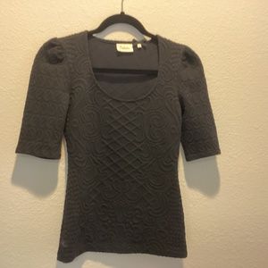 Deletta  XS black scoop neck 3/4 sleeve top